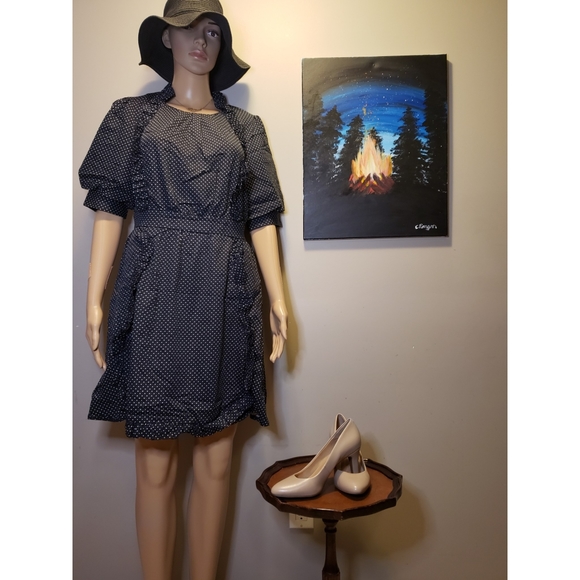 Jeanne D'Arc Vintage Polkadot Dress - Picture 2 of 9